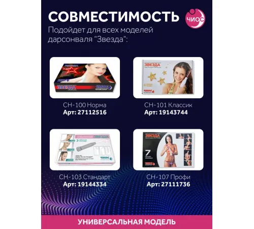 Насадка (электрод) "Лепесток" к дарсонвалю в подарочной упаковке