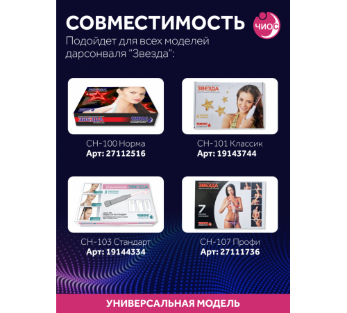 Насадка (электрод) "Ролик" к дарсонвалю в подарочной упаковке