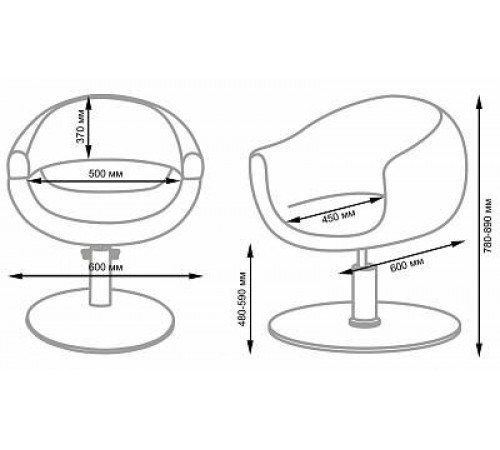 Кресло парикмахерское МД-108 гидравлика