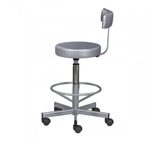 Стул мастера МД-9017 высокий, хром с опорой для ног