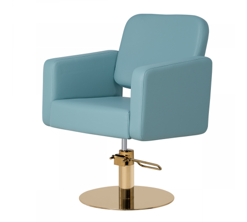 Парикмахерское кресло Одри, основание круг золото