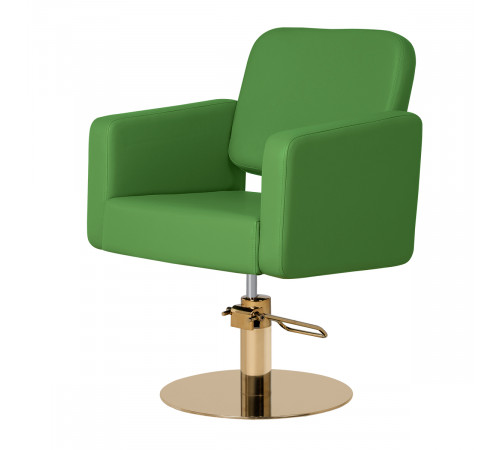 Парикмахерское кресло Одри, основание круг золото