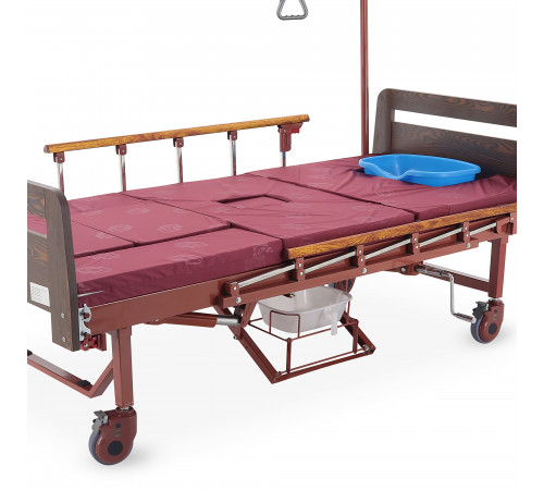 Кровать механическая YG-5 (ММ-5124Д-01) с боковым переворачиванием, туалетным устройством и функцией «кардиокресло»