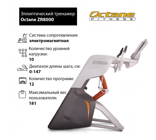 Эллиптический тренажер Octane ZR8000 с консолью Standard