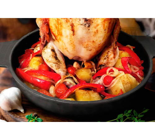 Сковорода чугунная с испарителем