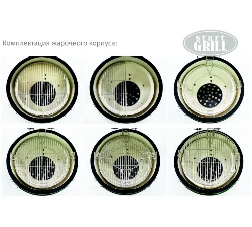 Керамический гриль-барбекю с окошком 22 дюйма (зеленый) (57см) с чехлом