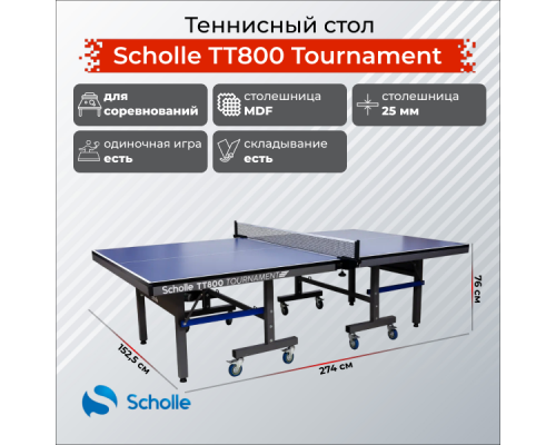 Профессиональный Теннисный стол Scholle TТ800 Tournament