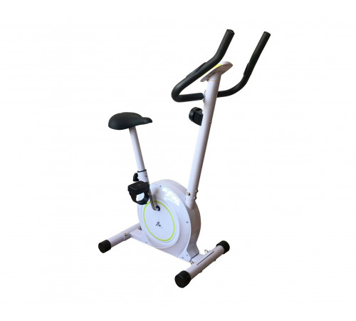 Велотренажер DFC B504B магнитный (белый корпус, зеленая полоса)