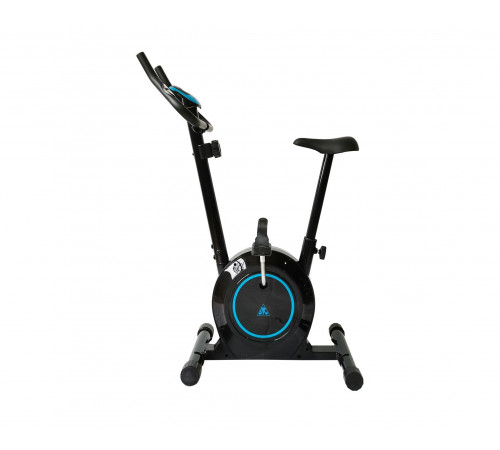 Велотренажер DFC B504BB магнитный (черный корпус, голубая полоса)