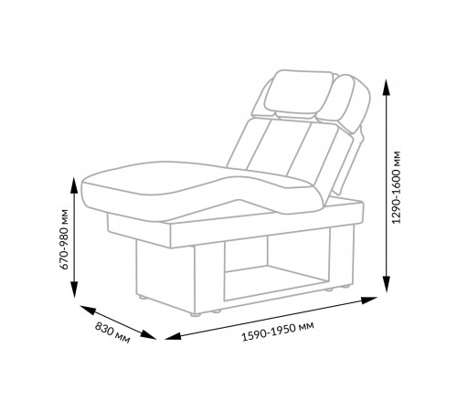 Массажный стол МД-313А, 4 мотора