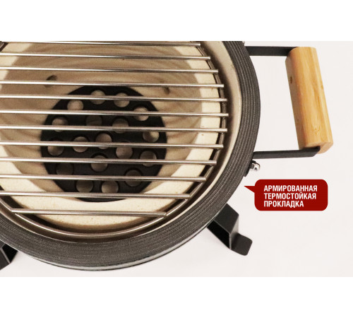 Керамический гриль-барбекю 13 дюймов (зеленый) (33 см)