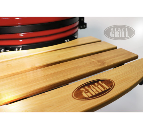 Керамический гриль-барбекю 24 дюйма (красный) (61 см)